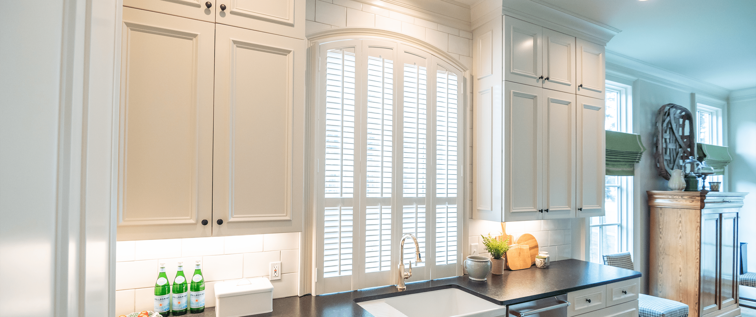 white moveable louvered interior kitchen shutters custom southern shutter home window treatment