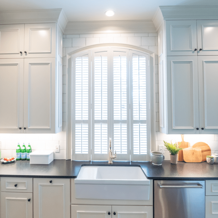 white kitchen interior shutters custom southern shutter home window treatment